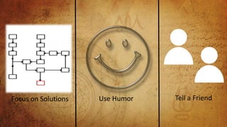 Use Humor Tell a FriendFocus on Solutions
 