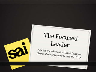 Leadershiplife fit.focusedleader.dec.2013