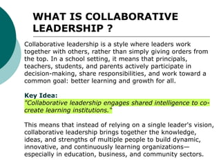 Comprehensive Insights into Pedagogical and Collaborative Leadership in ...