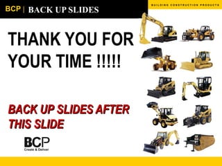 BACK UP SLIDES THANK YOU FOR YOUR TIME !!!!! BACK UP SLIDES AFTER THIS SLIDE 