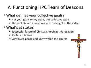 A  Functioning HPC Team of Deacons ,[object Object],[object Object],[object Object],[object Object],[object Object],[object Object],[object Object]