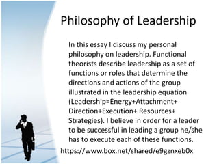 Leadership Role Profile