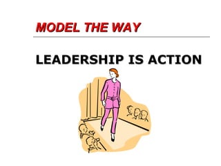 MODEL THE WAY LEADERSHIP IS ACTION 