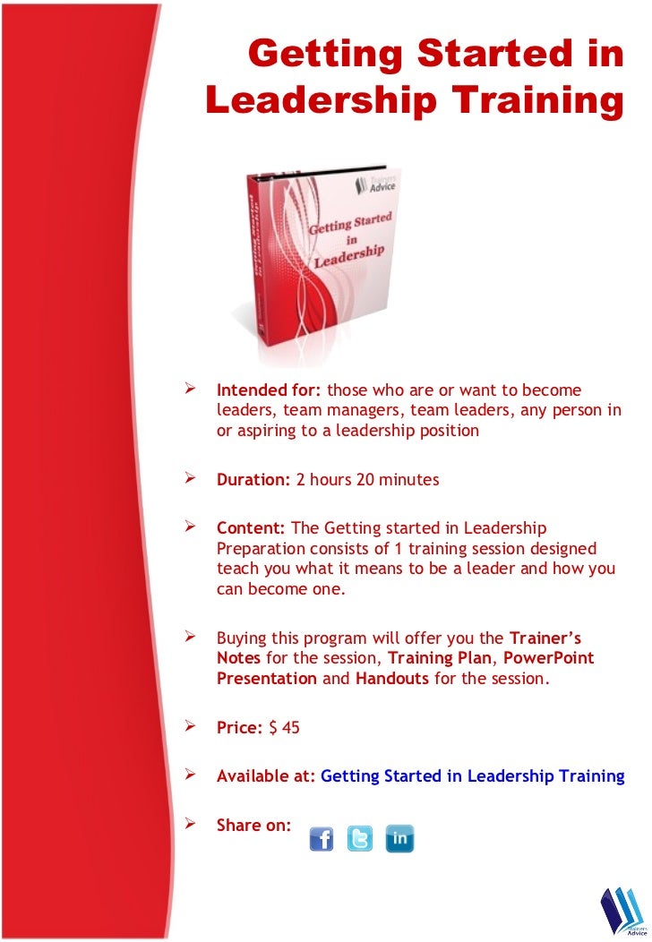 Leadership Training Products Catalog Leadership Training Products Catalog
