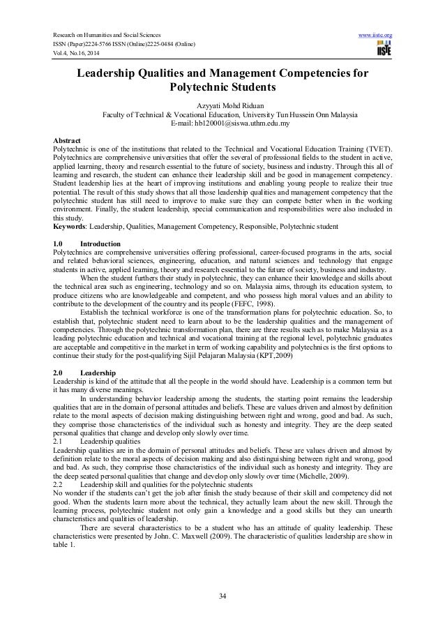 Leadership attributes and competencies picture