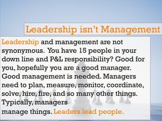 Leadership redefined