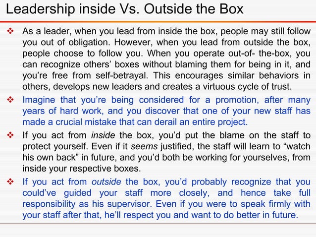 Leadership And Self deception | PDF