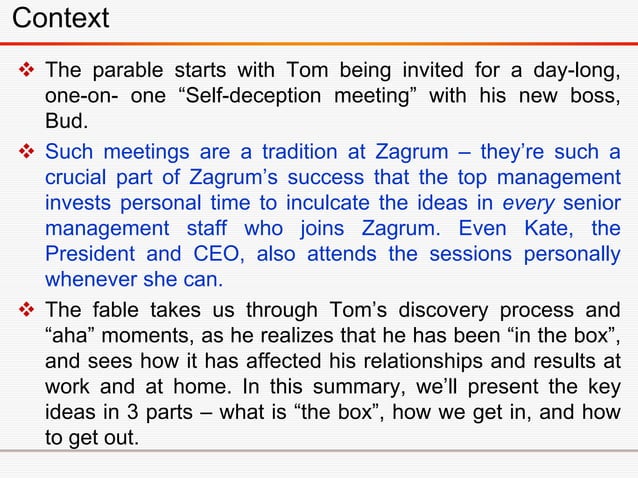 Leadership And Self deception | PDF