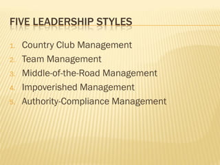 Leadership series styles | PDF