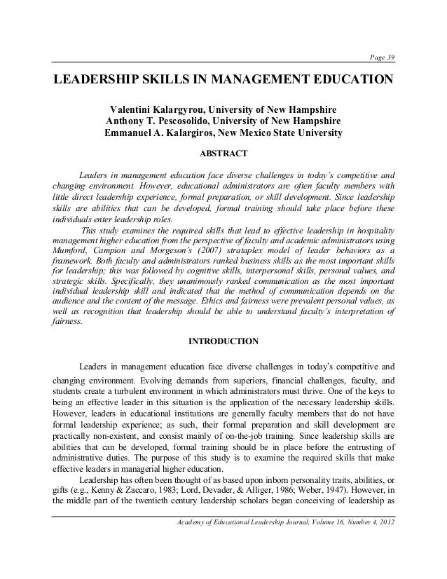 journal of leadership education pdf