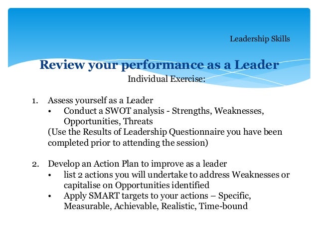 weaknesses as a leader