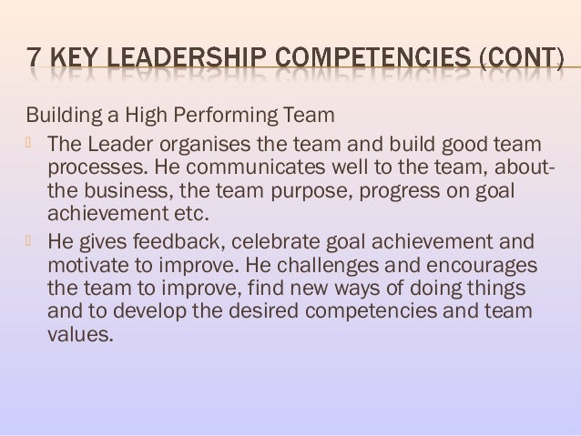 leadership skills competencies ppt team leadership skills