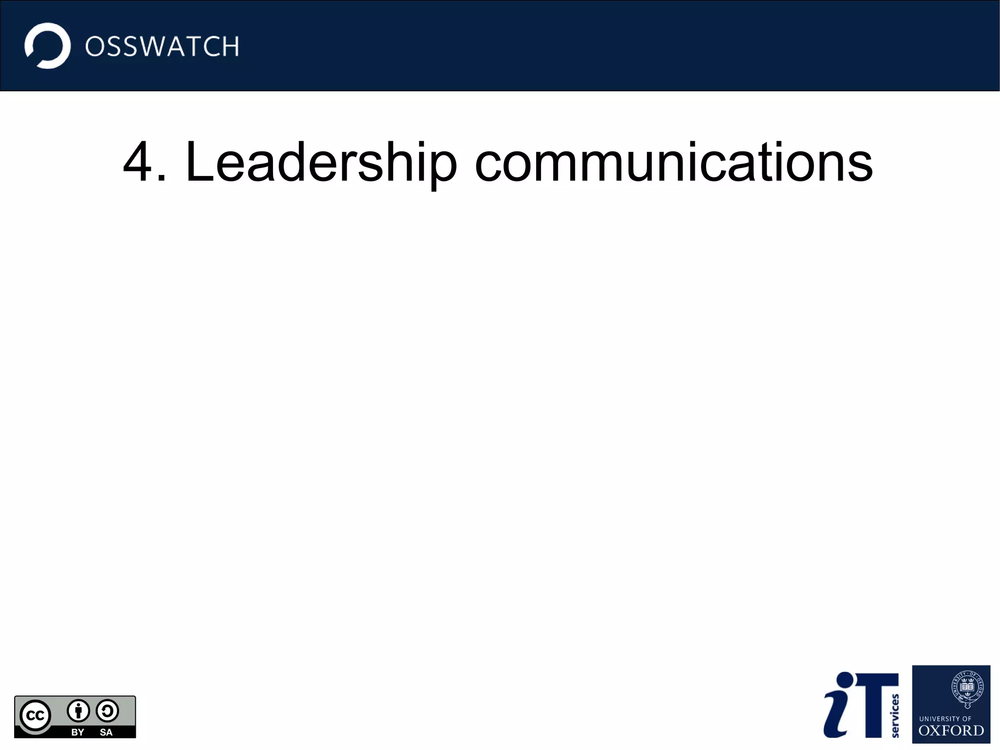 4. Leadership communications
 
