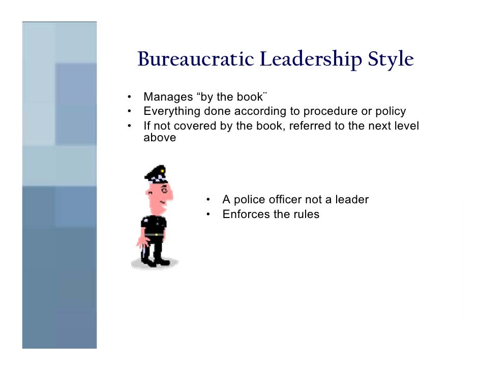 bureaucratic leadership style definition Bureaucratic leadership is leadership based upon fixed official duties under a hierarchy of authority, applying a system of rules for management and decision-making this style of leadership can . bureaucratic leadership style definition Bureaucratic leadership is leadership based upon fixed official duties under a hierarchy of authority, applying a system of rules for management and decision-making this style of leadership can .