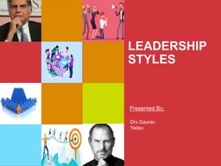 LEADERSHIP
STYLES
Presented By:
Drx.Gaurav
Yadav
 