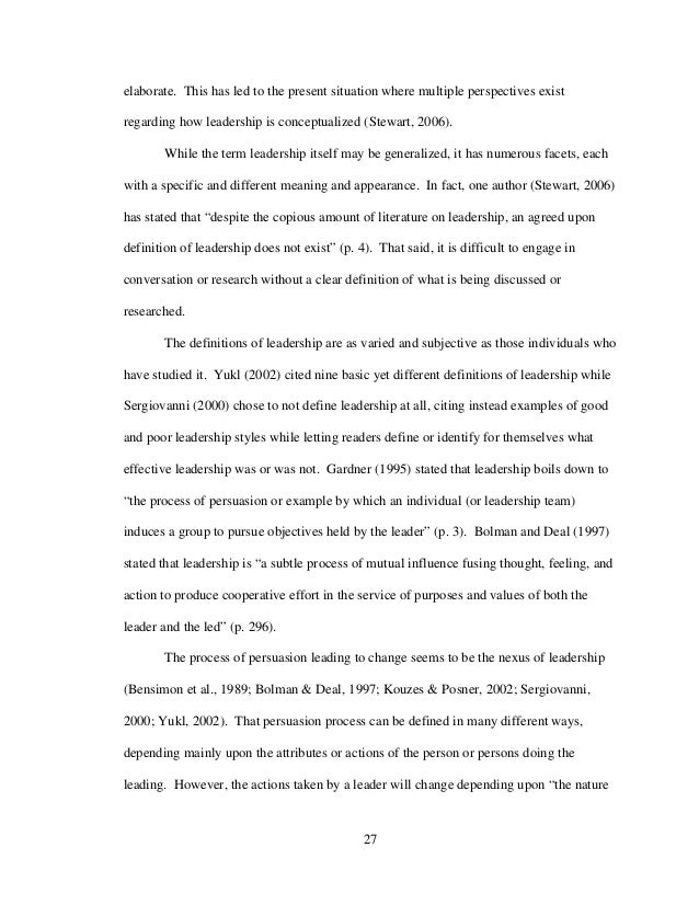 examples of leadership essays