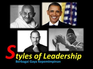 S

tyles of Leadership
Berbagai Gaya Kepemimpinan

 