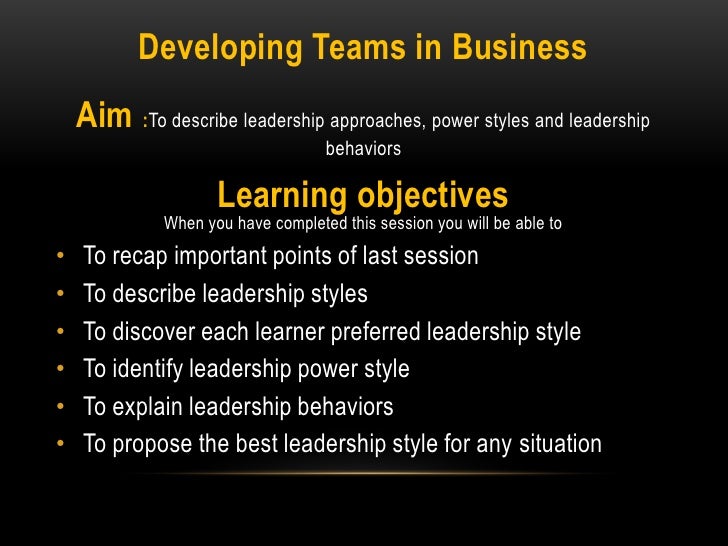 describe leadership styles