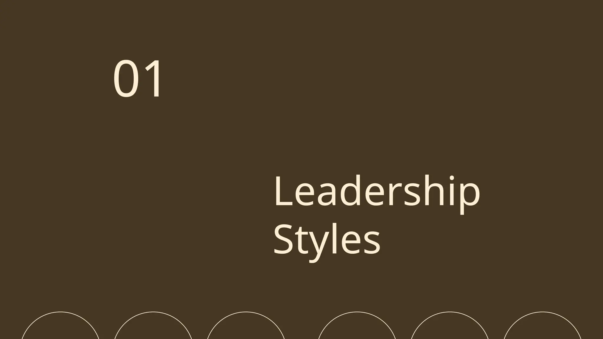 Leadership
Styles
01
 