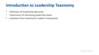 Leadership Development Taxonomy Professional Leadership Taxonomy presentation slides. | PPTX