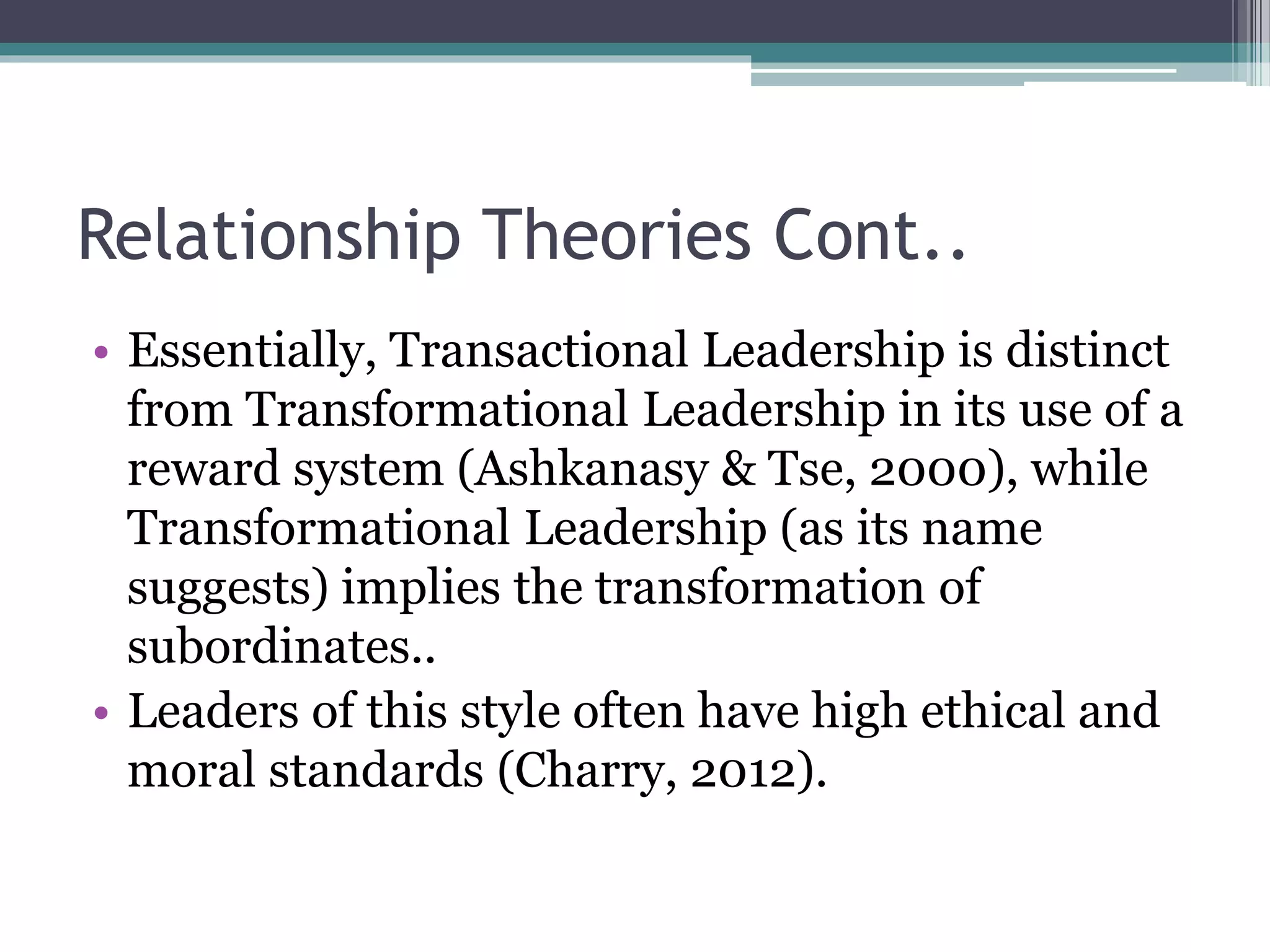 Major Leadership Theories | PPTX | Executive Leadership & Management ...