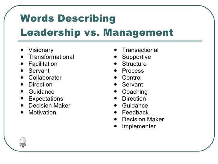 words that describe leadership