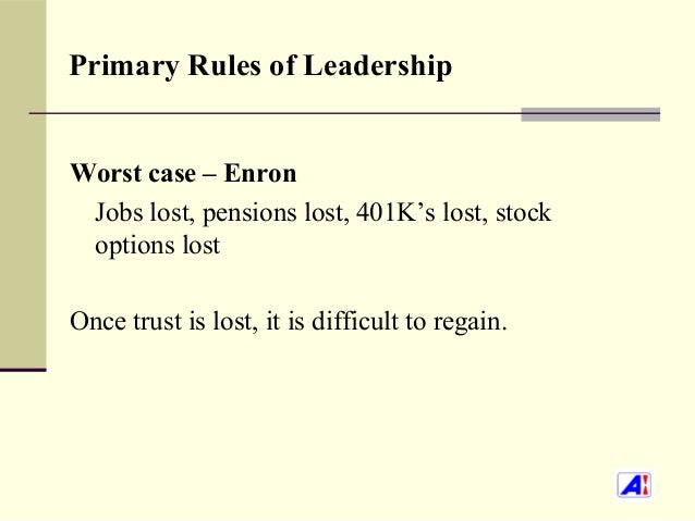 Caso enron stock options