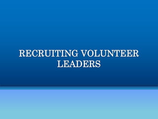 Leadership and Volunteerism | PPTX