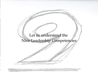 Let us understand the
Nine Leadership Competencies
 