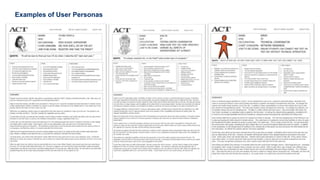 19
Examples of User Personas
 