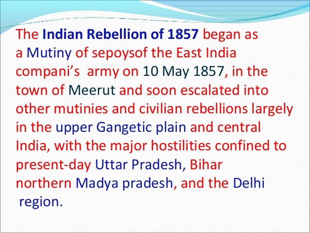 Leaders Of 1857 Revolt