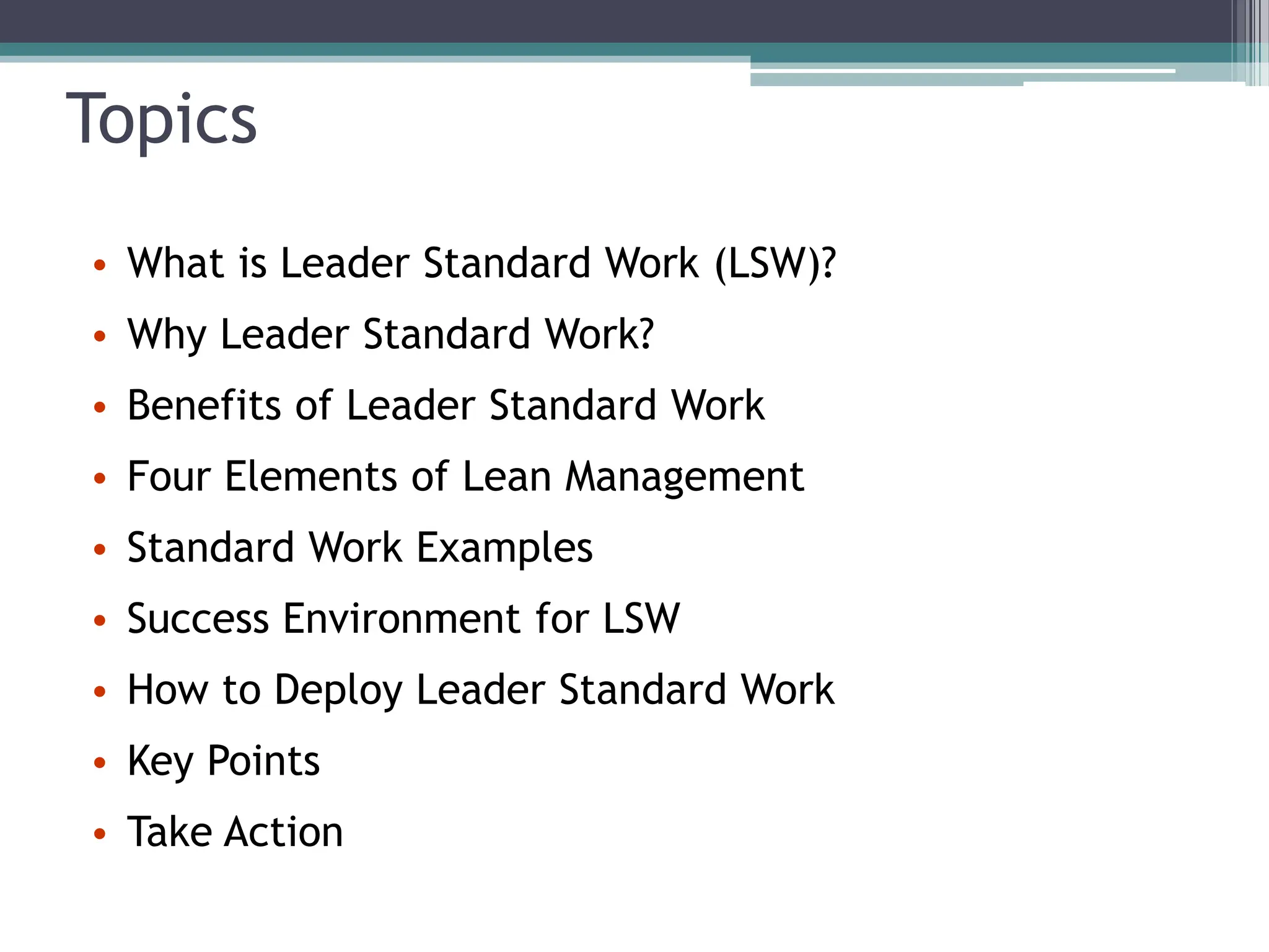 Leader_Standard_Work_sample.ppt lean management | PPT
