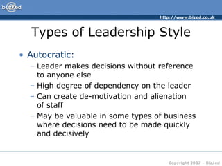 Leade Type Leader types | PPT