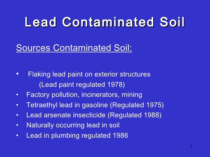 Lead soil field test presentation