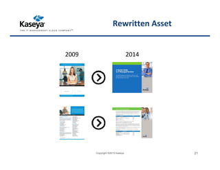 Rewritten Asset
2009
Copyright ©2015 Kaseya 21
2014
 