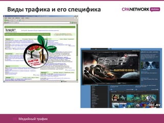 Виды трафика и его специфика




 01. Медийный трафик
 