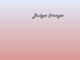 Budget &target 
 