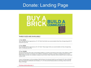 Donate: Landing Page
 