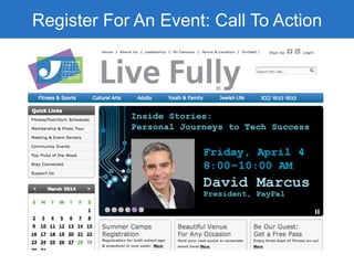 Register For An Event: Call To Action
 