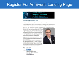 Register For An Event: Landing Page
 