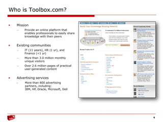 4Who is Toolbox.com?Mission
