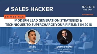 How To Create Viral Content
On LinkedIn And Drive
Massive Inbound Leads
SALES HACKER WEBINAR
@saleshacker
 