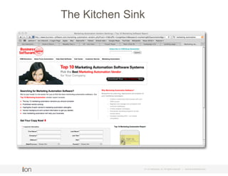 © i-on interactive, inc. All rights reserved • www.ioninteractive.com
The Kitchen Sink
 