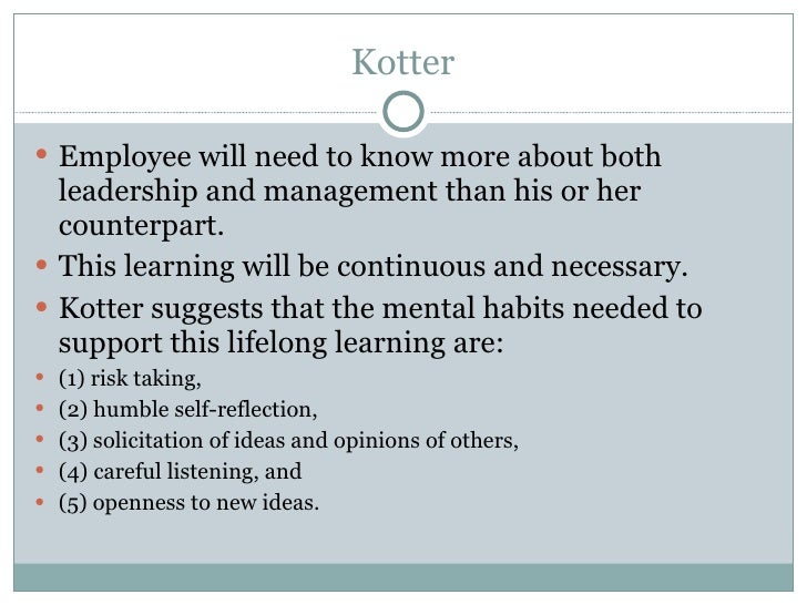 kotter suggests that leadership and management leading change presentation hay kotter suggests that leadership and management leading change presentation hay