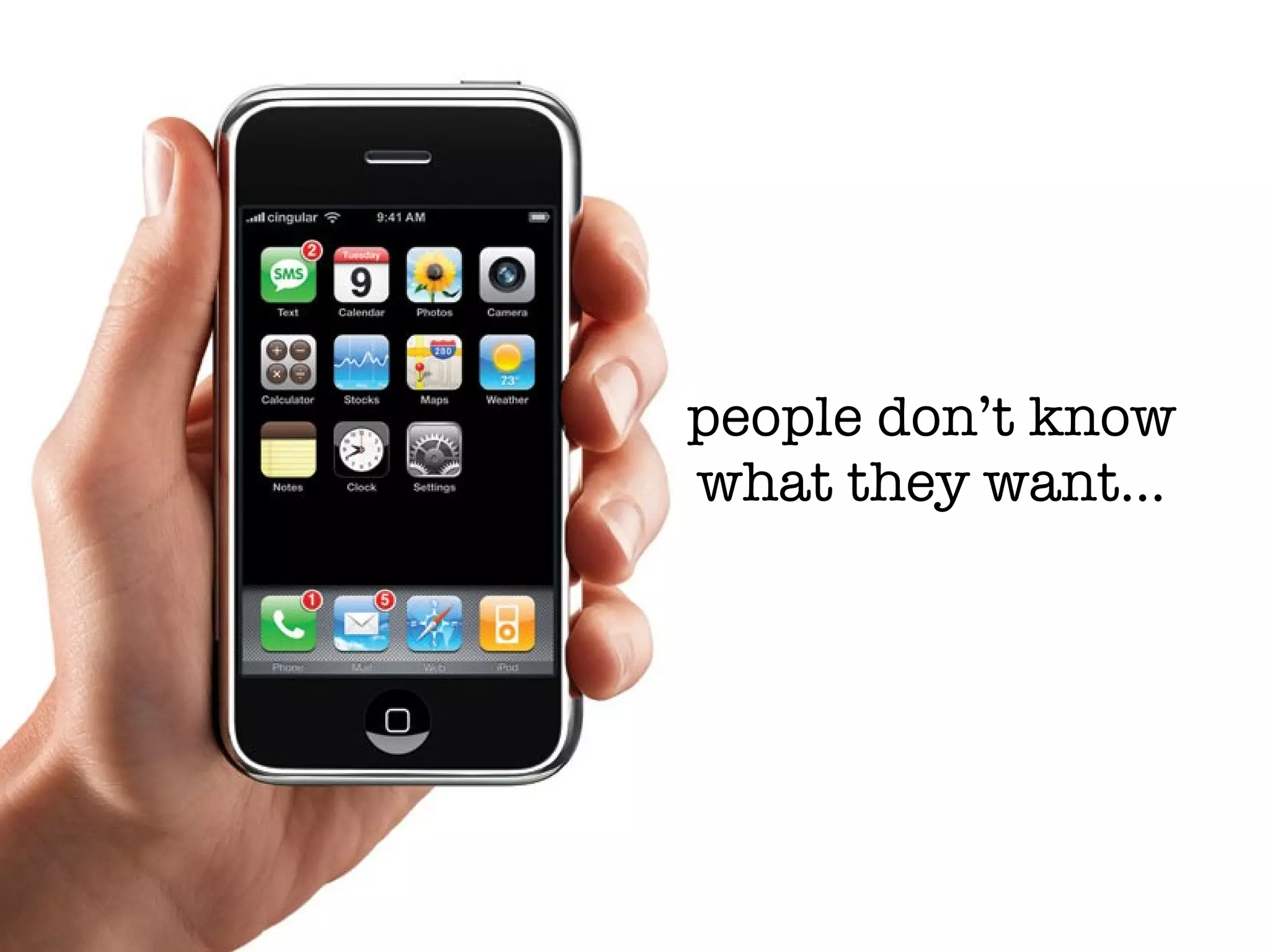 people don’t know what they want… 