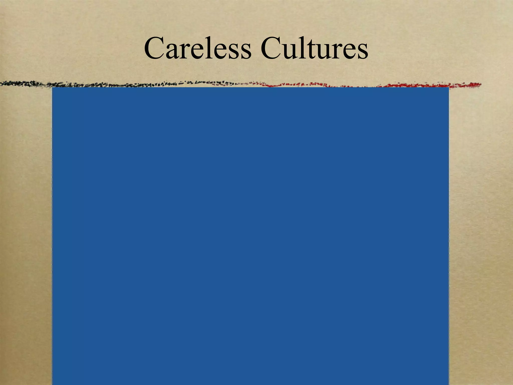 Careless Cultures
 