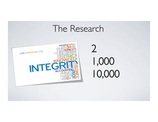 The Research	


2	

1,000	

10,000	


 