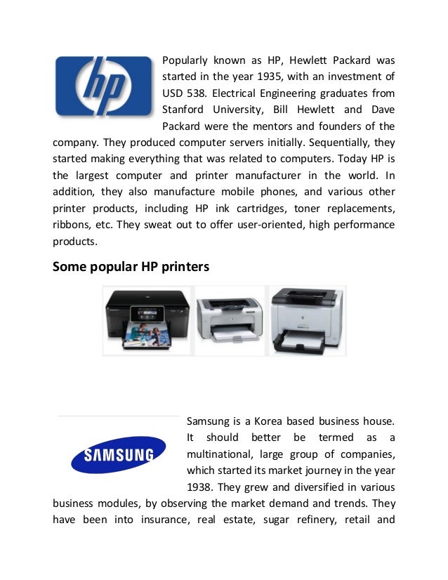 Leading 4 Printer Brands in US Market