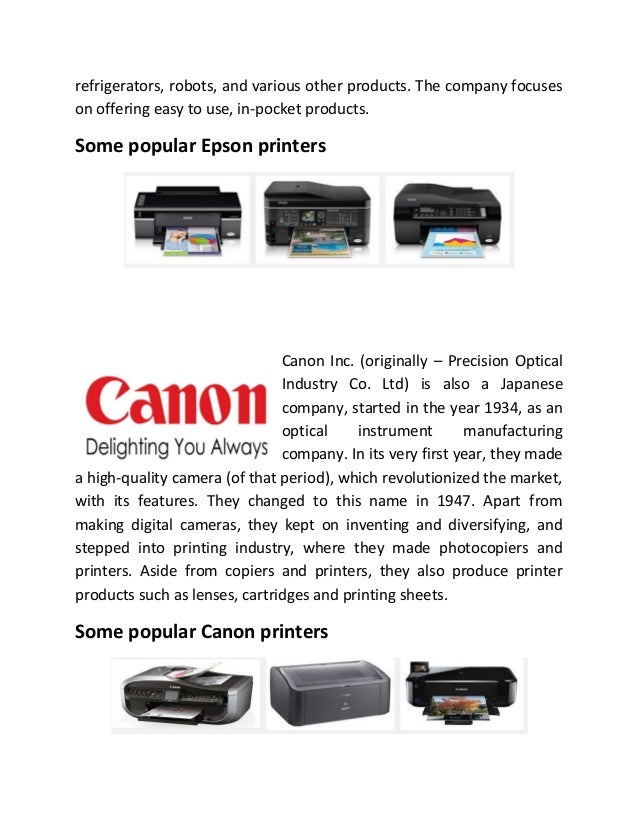 Leading 4 Printer Brands in US Market