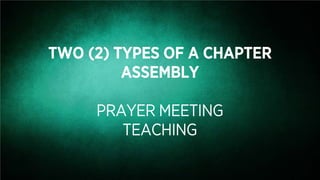 Leading a Chapter Assembly Workshop | PDF